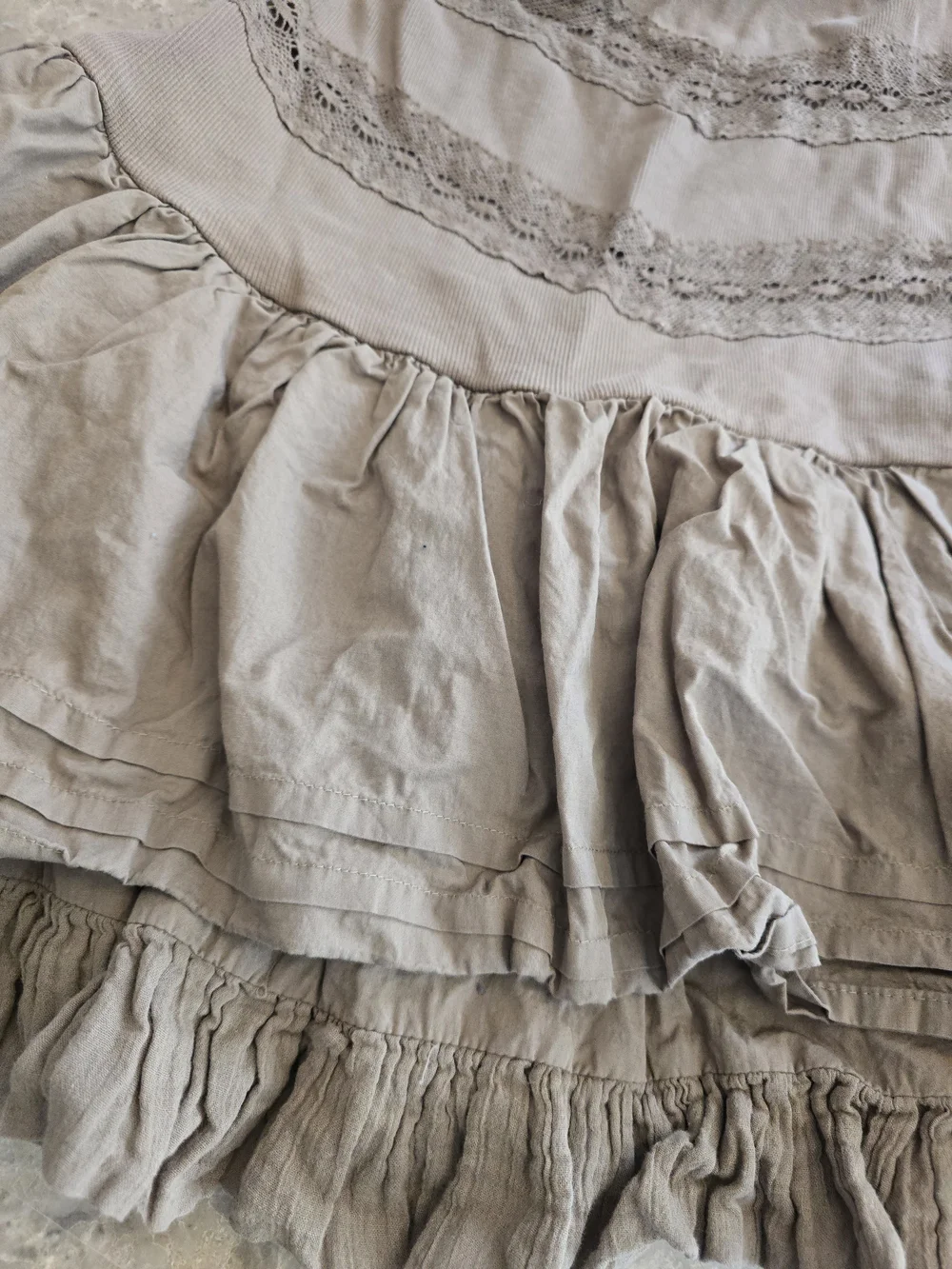 Free People Bliss Ruffle Mini Dress Sz M